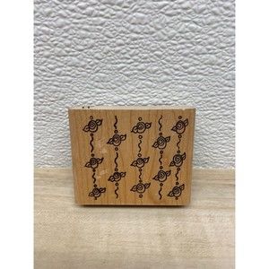 1996 Art Gone Wild Country Roses Wood Mounted Rubber Stamp